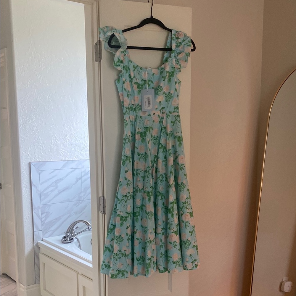 Hill House Blue Floral Long Dress - Daphne